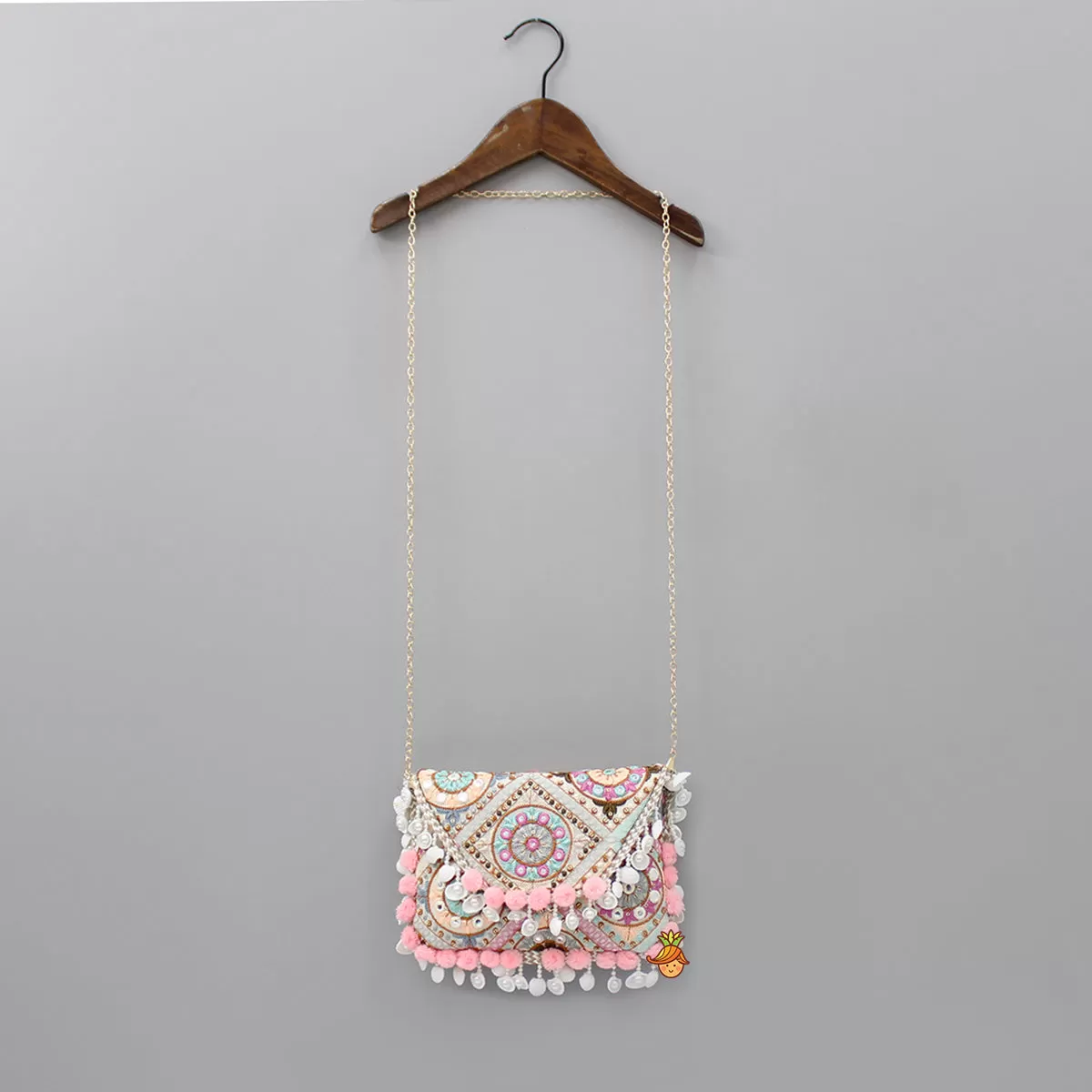 Faux Mirror Work Sling Bag