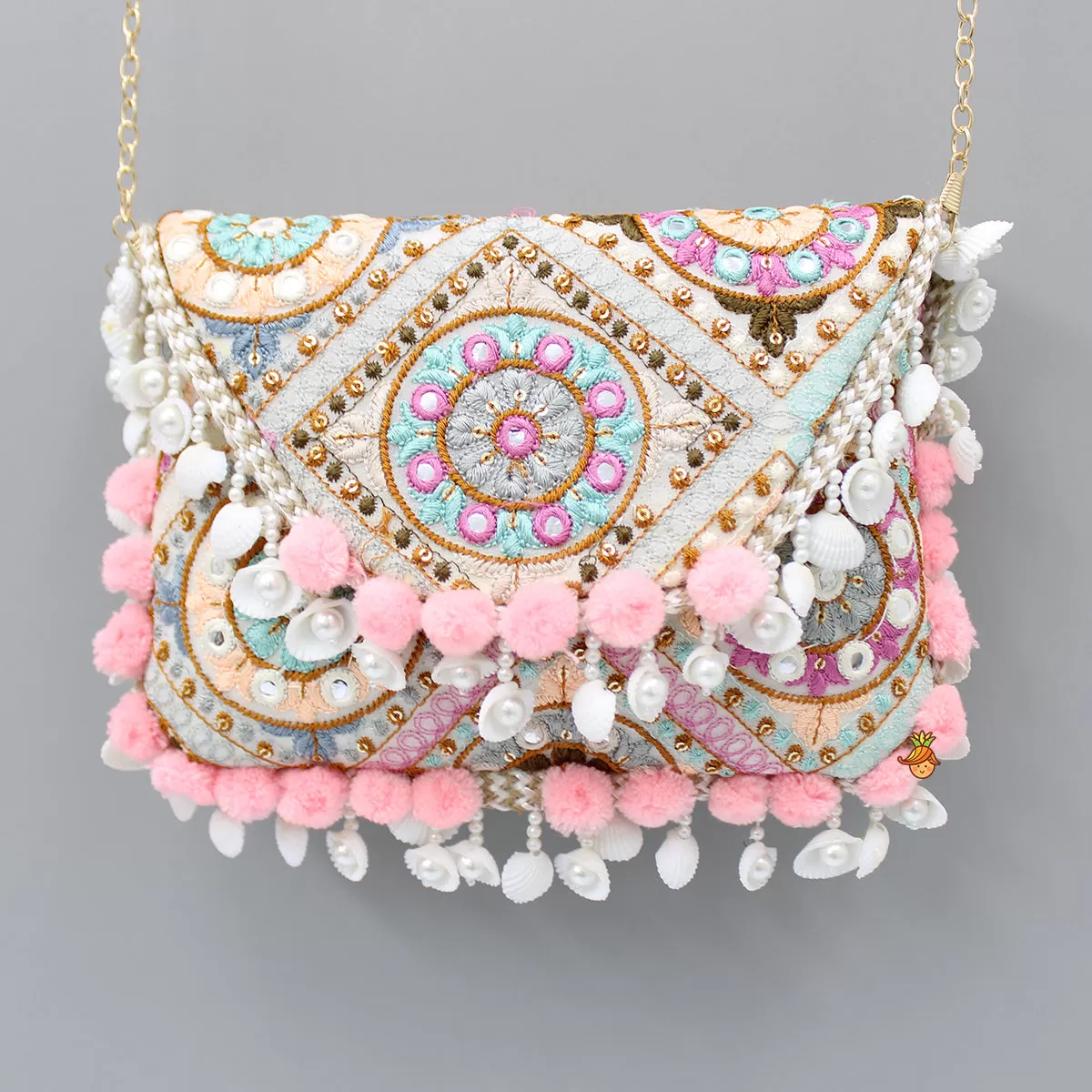 Faux Mirror Work Sling Bag