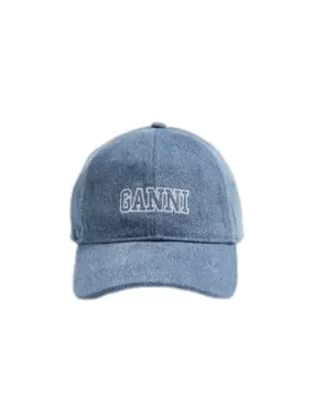 Ganni Cap Hat Denim A5530