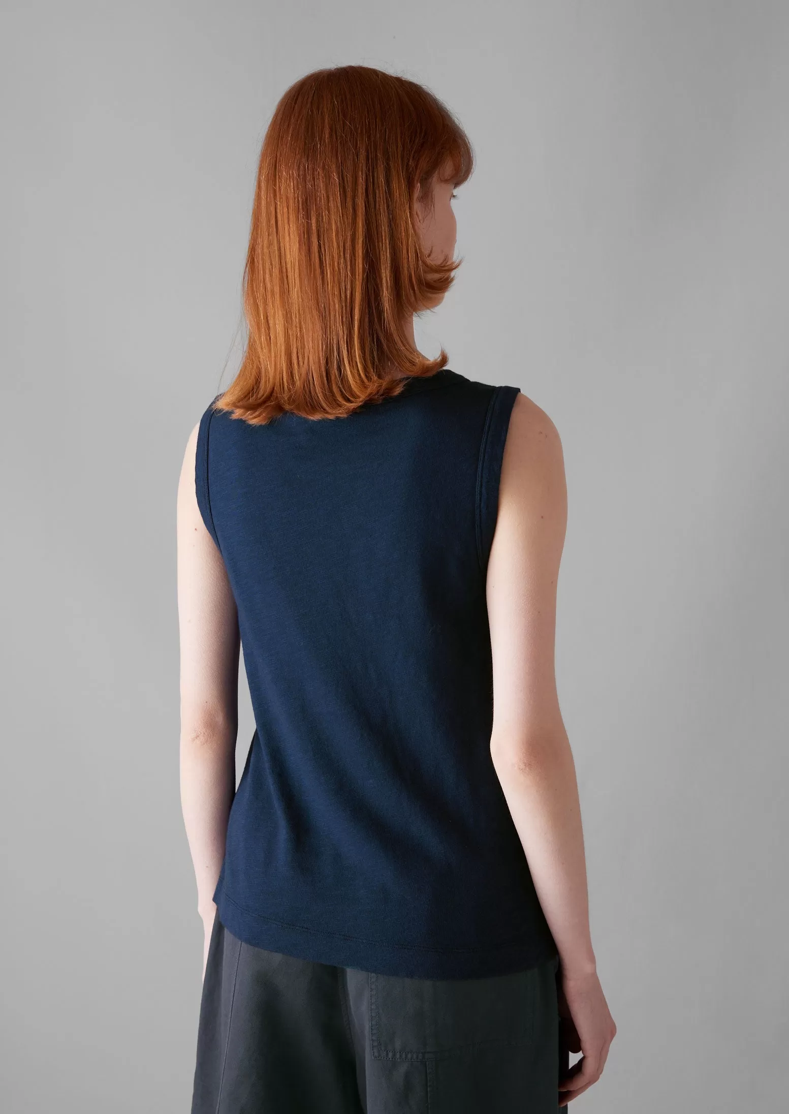 Garment Dyed Organic Cotton Tank Top | Duffle Blue