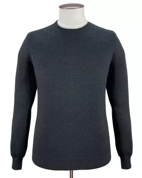 Graphite Merino Wool Crewneck Sweater