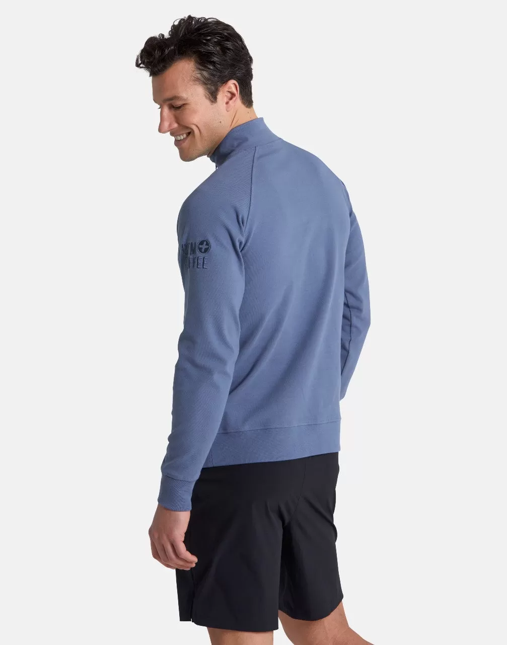 Gym Coffee Essential Half Zip (Mens) - Thunder Blue