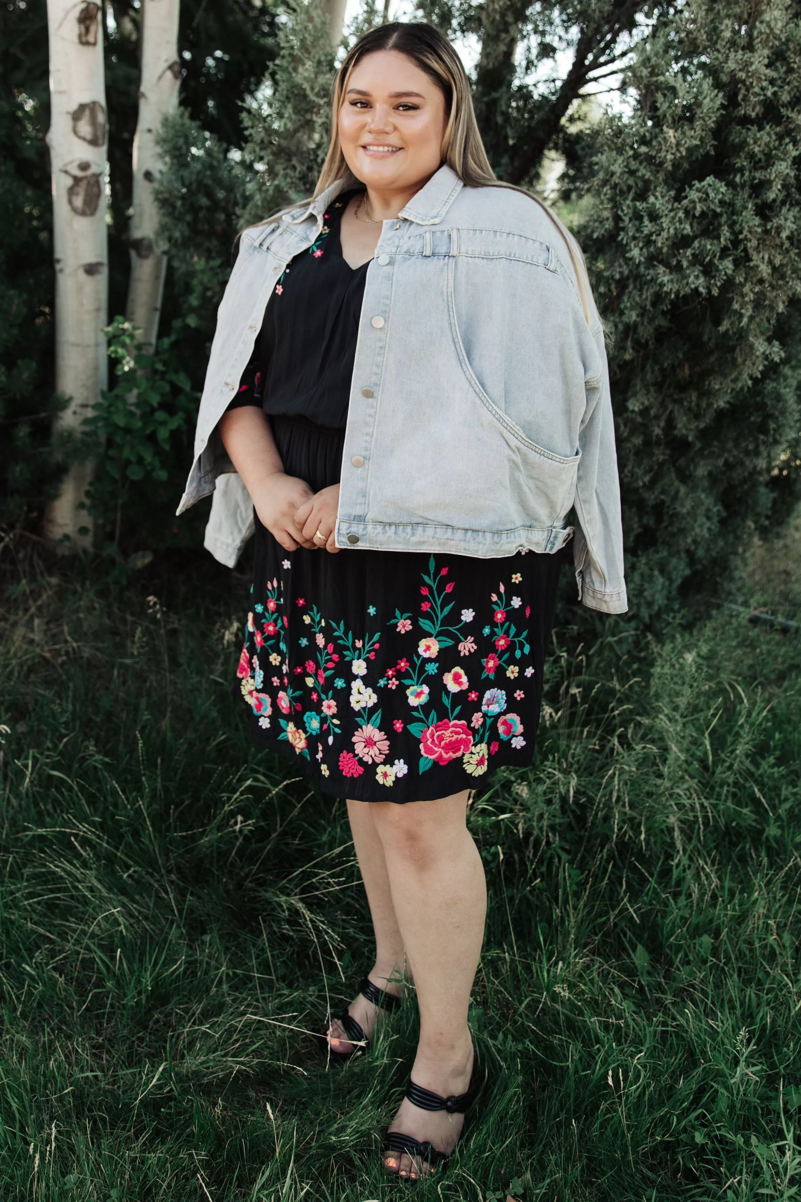 Happy To See You Floral Embroidered Dress