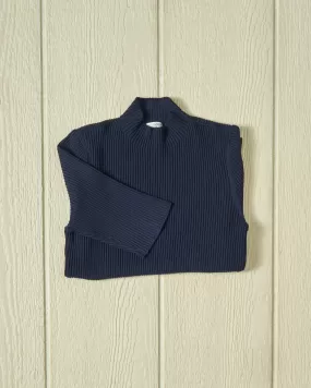 Haven Short Sleeve Knit Top in Navy