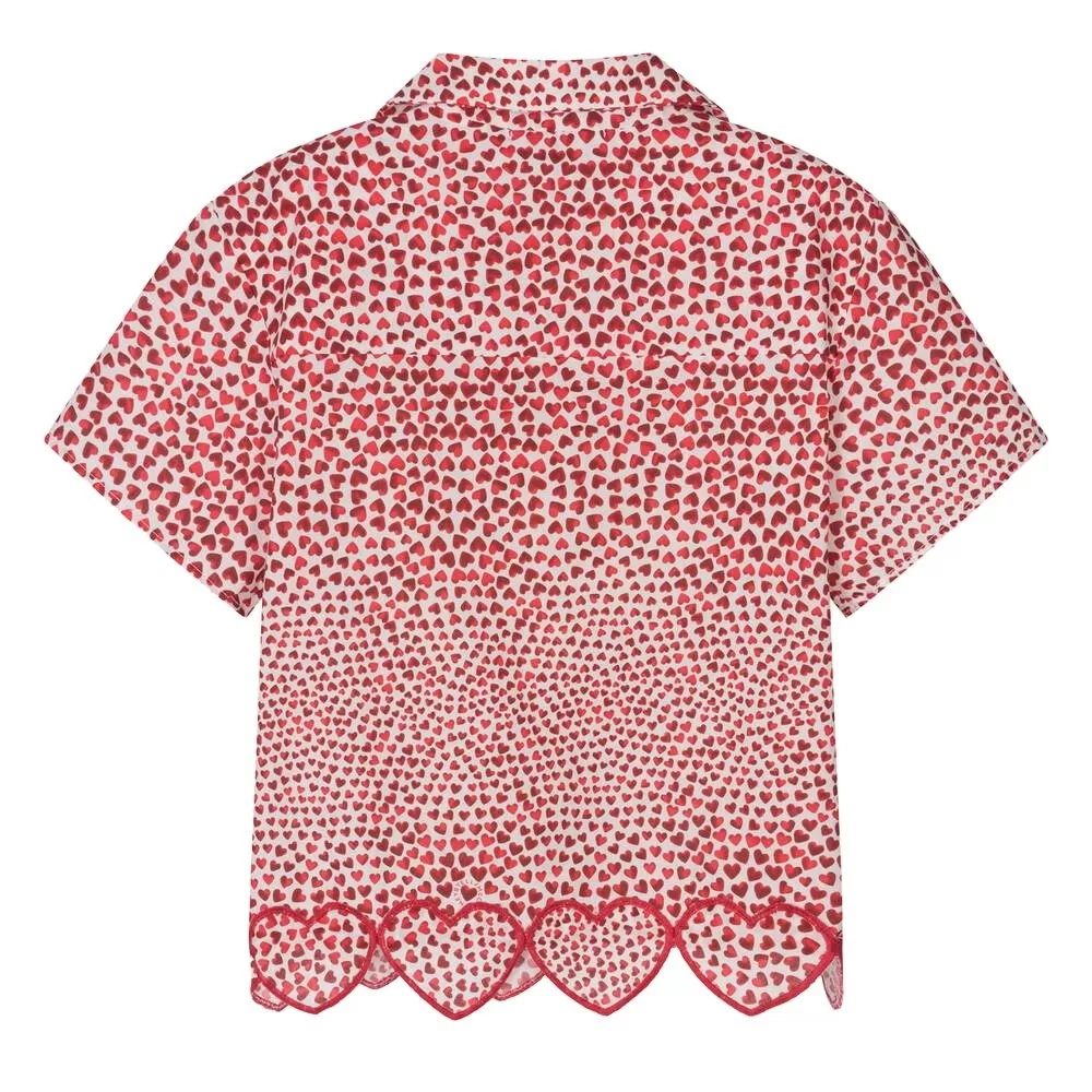 Heart Print Blouse