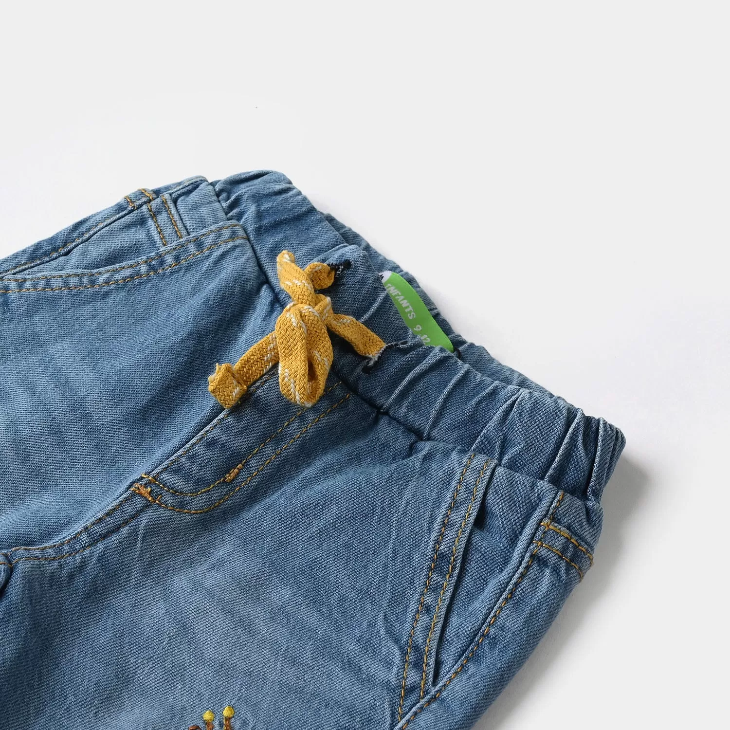 Infant Boys Denim Stretch Pant Animal-LT.Blue