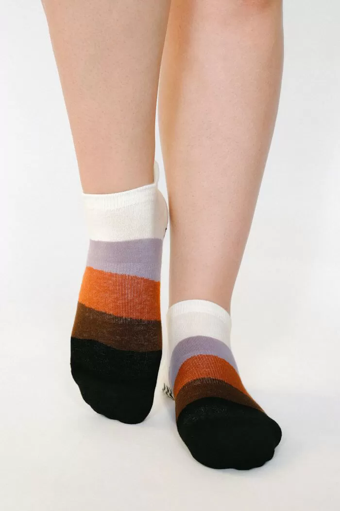 Layered Stripe Full Foot Grip Socks