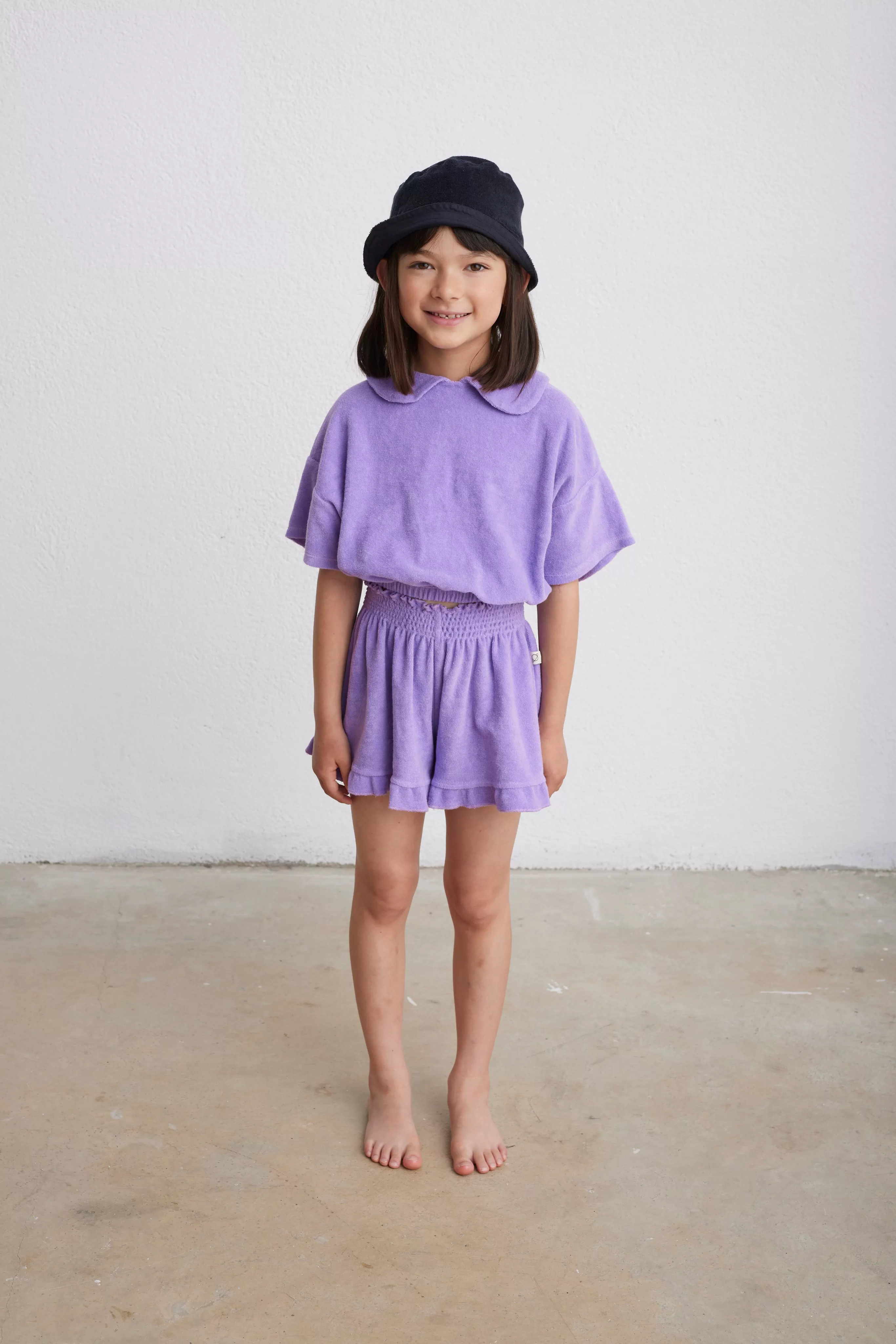 Lilac Towelling Shorts