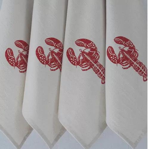 Lobster Cotton Tea Towel & Napkins