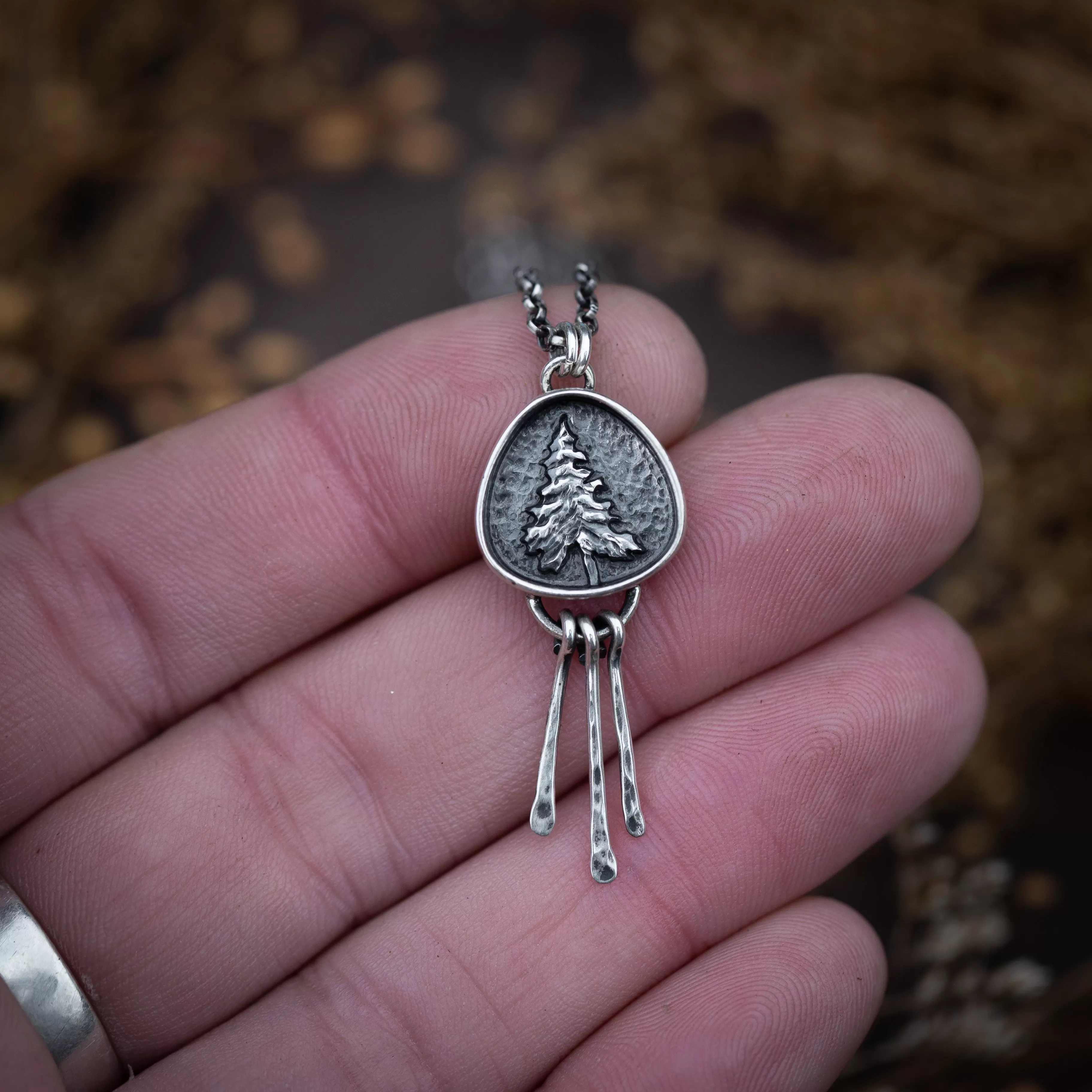 Lone Pine Sterling Silver Necklace with Fringe