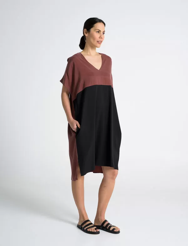 Lounge The Label - Faro Dress - Rust/black