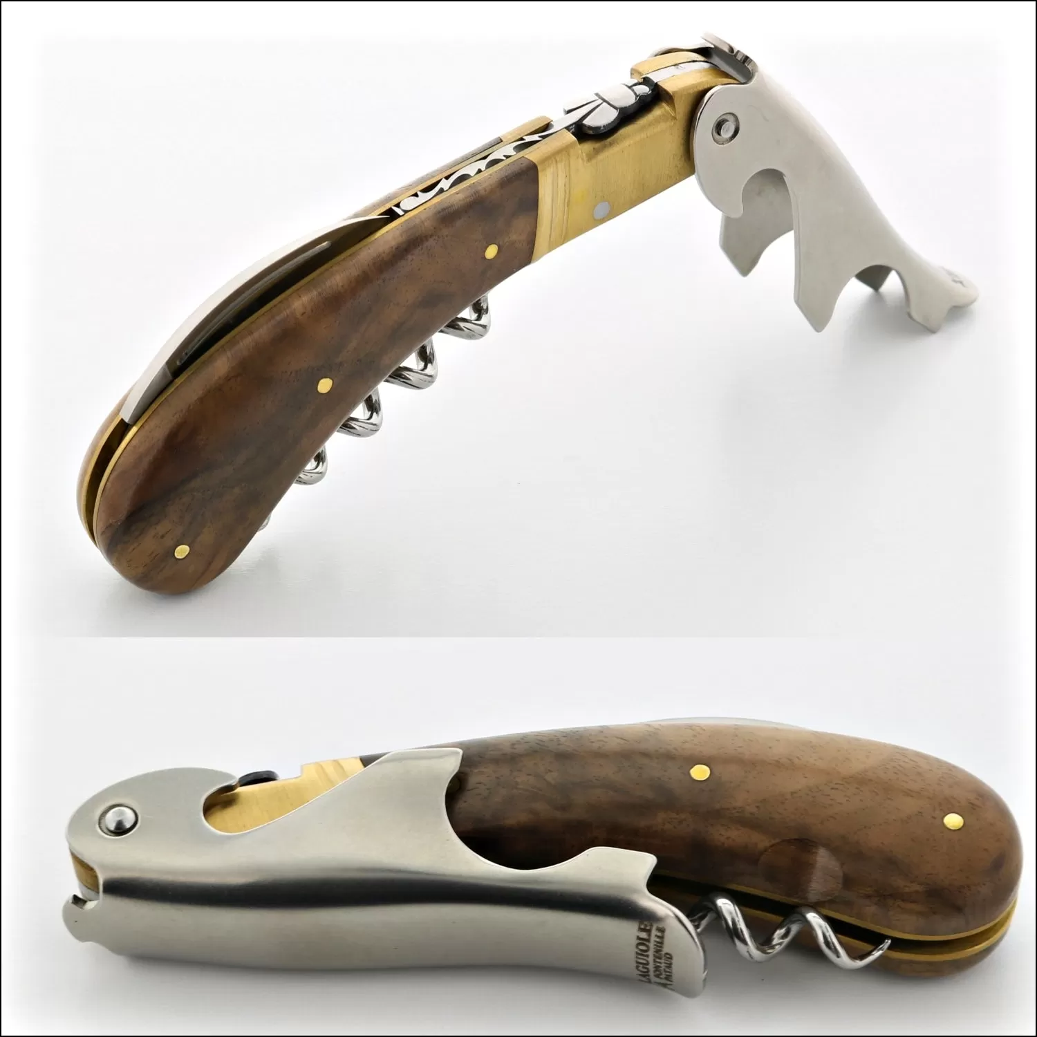 Magnum Cold Forged Brass Corkscrew - Burled Walnut