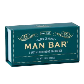 Man Bar Coastal Driftwood Hydrating Soap Bar - 10oz, Fresh and Crisp Island Escape