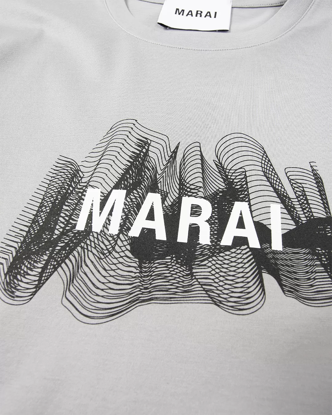 Marai Mercerised Ripple Print T-Shirt Men