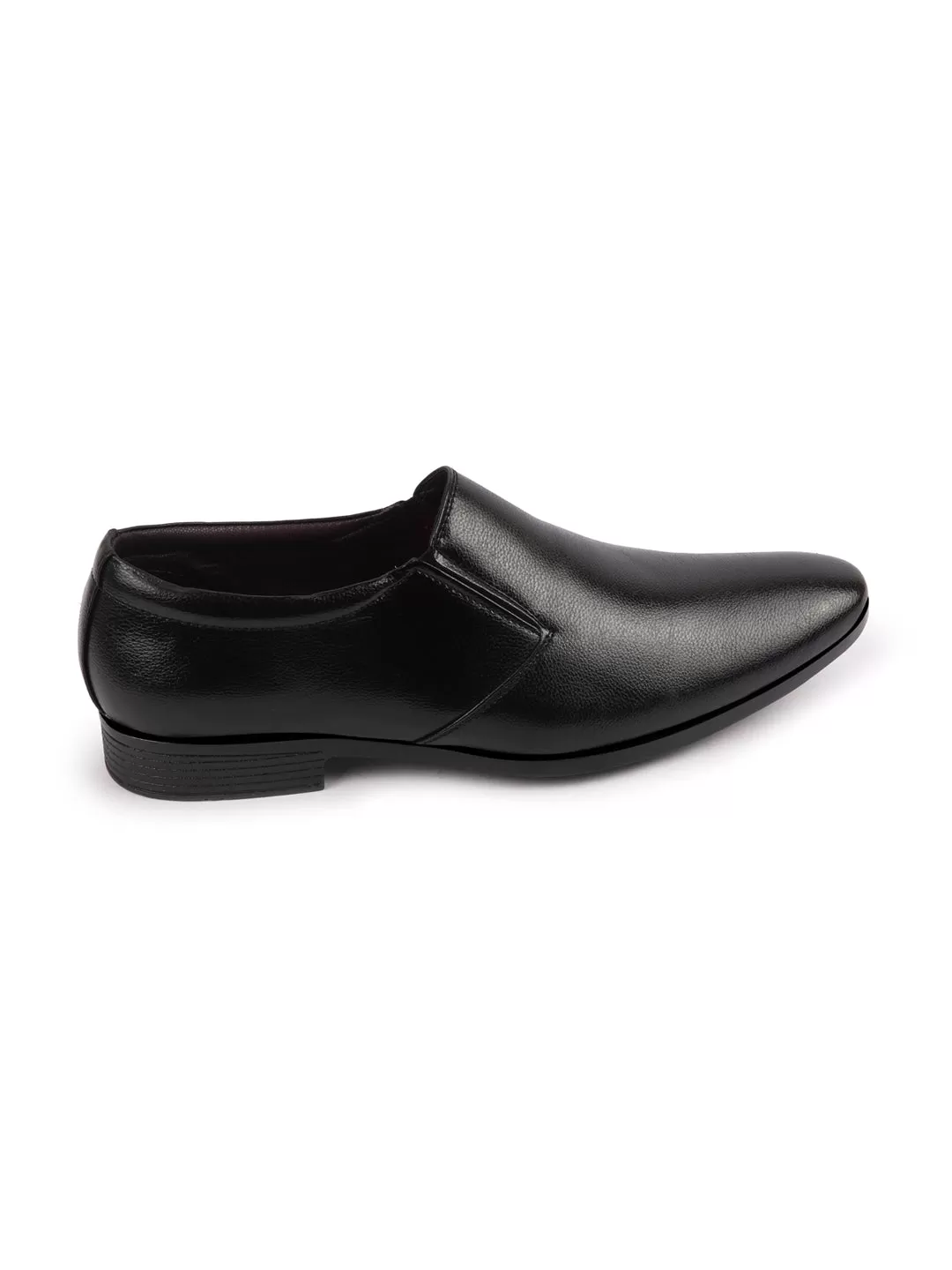 Men Black Formal Office Slip On Shoes