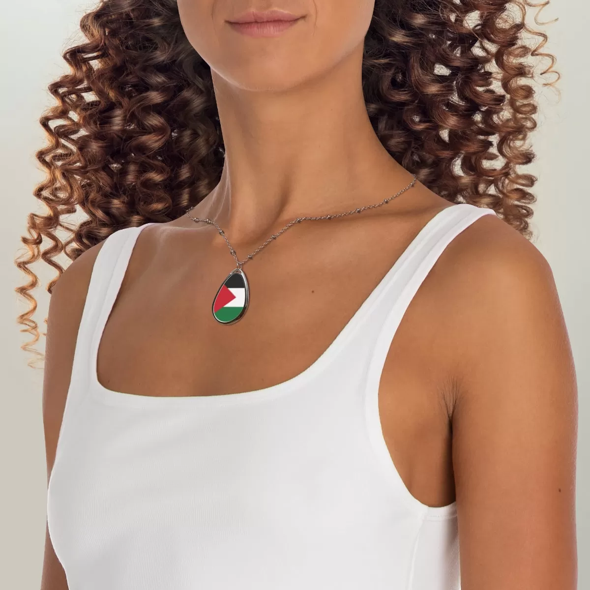 Palestine Flag Necklace / Patriotic Jewelry For Palestine Lovers