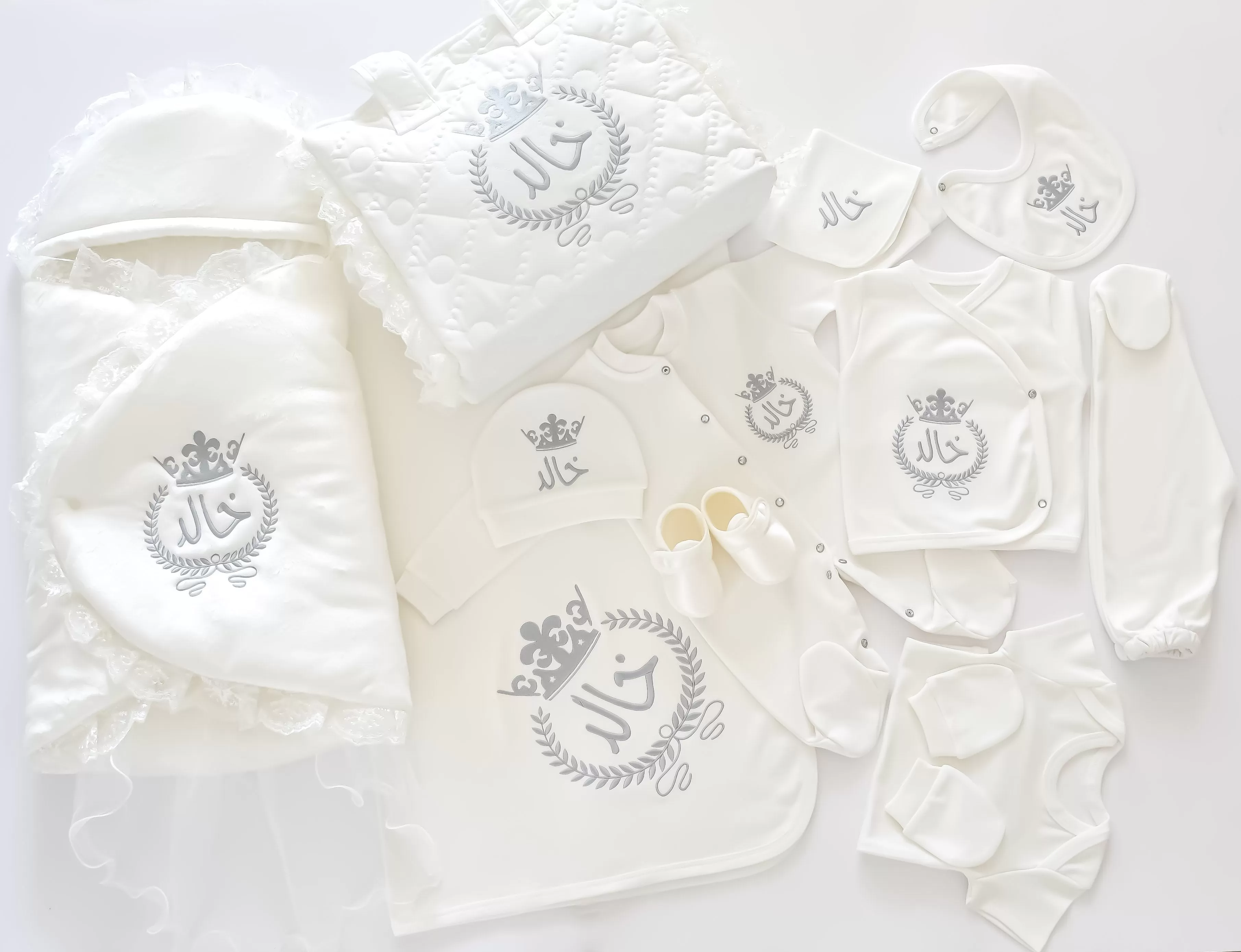 Personalised Embroidered Complete Baby Boy Set