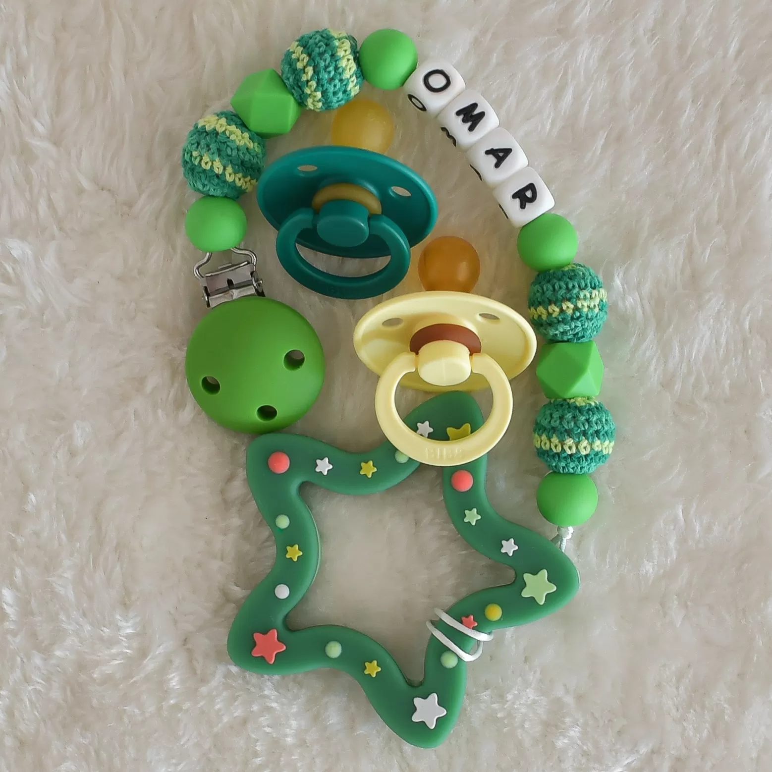 Personalised Pacifier Clip - Holidays Collection