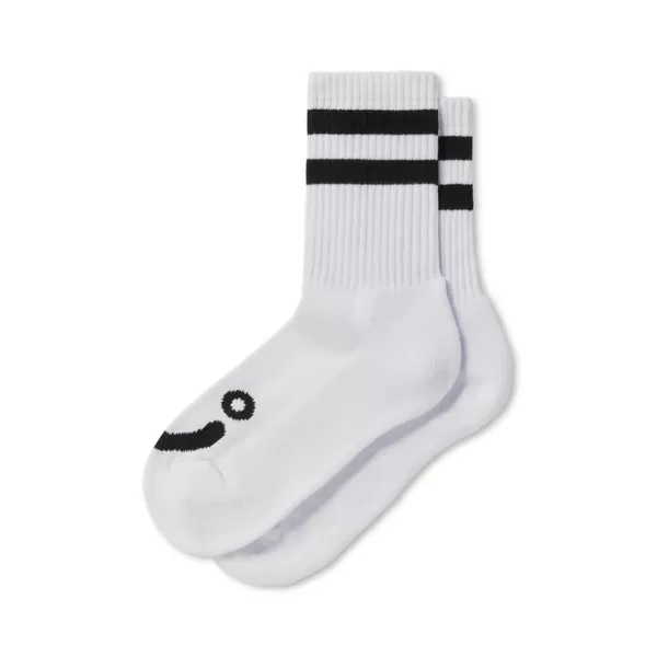 Polar Skate Co. Happy Sad Socks 10/12 - White