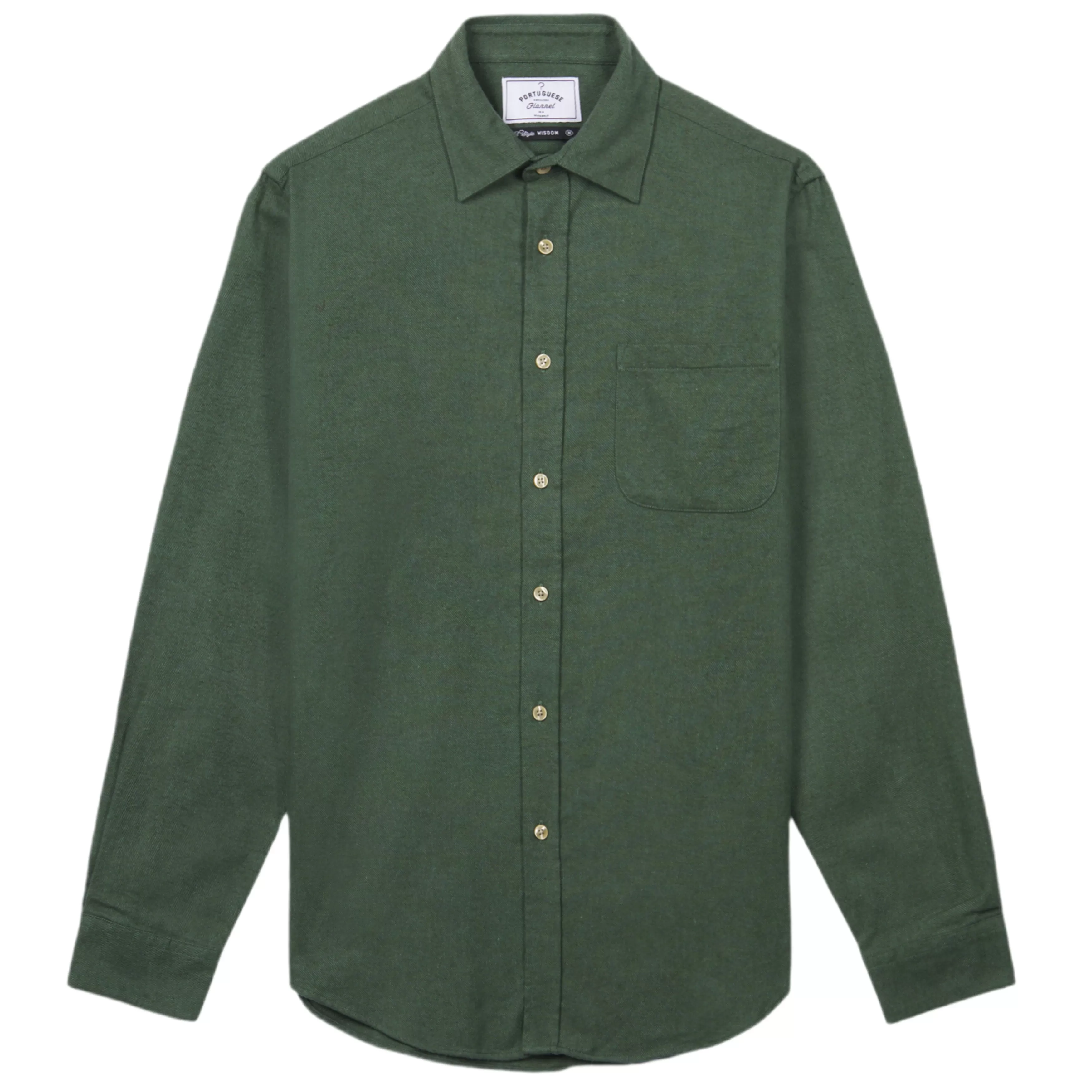 PORTUGUESE FLANNEL Teca Moss Green Shirt