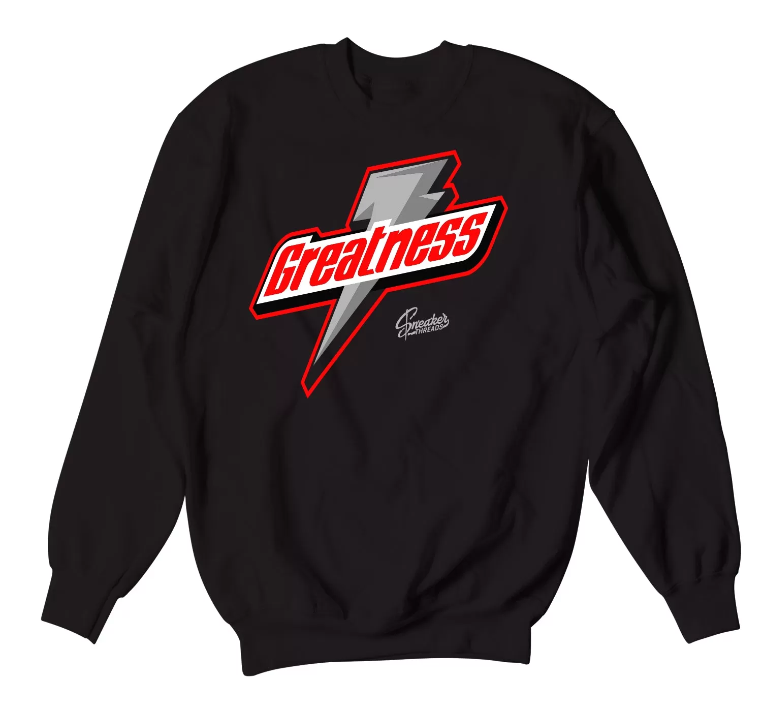 Retro 12 Reverse Flu Sweater - Greatness - Black