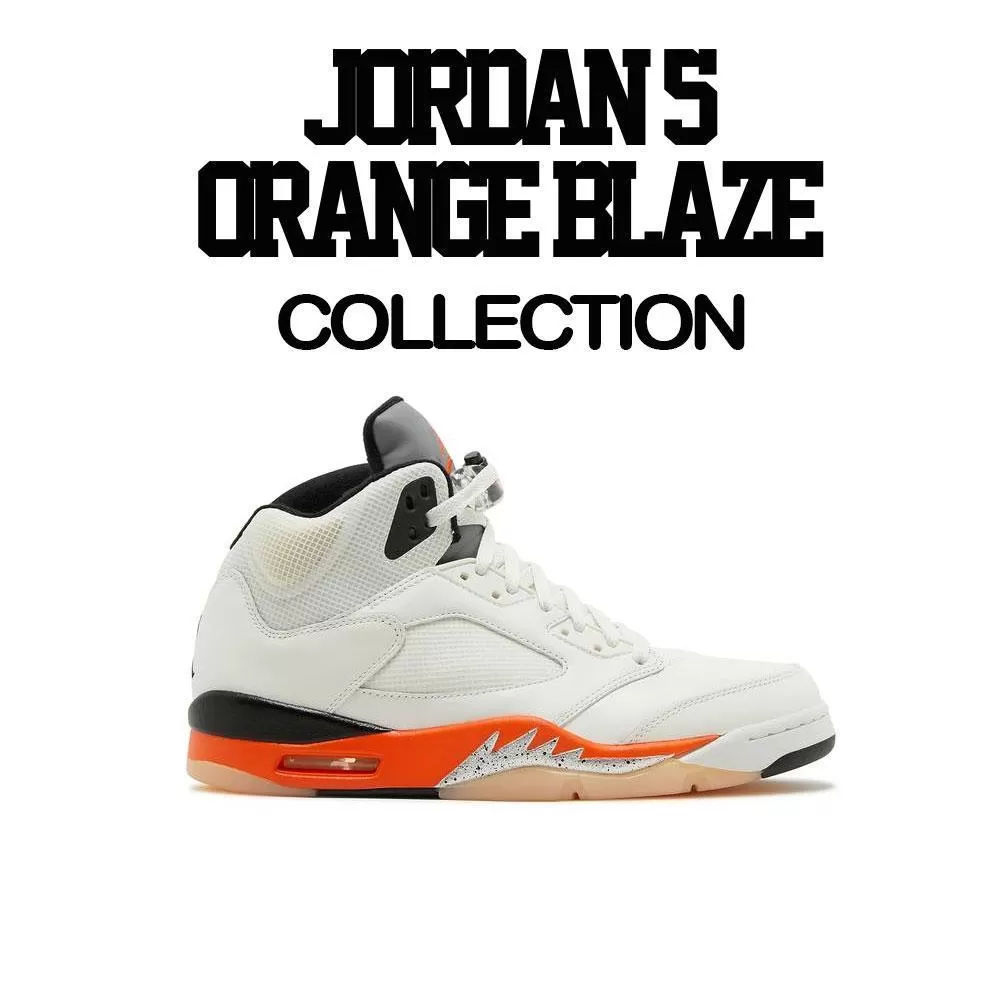 Retro 5 Orange Blaze Shirt - Never Prosper - Orange