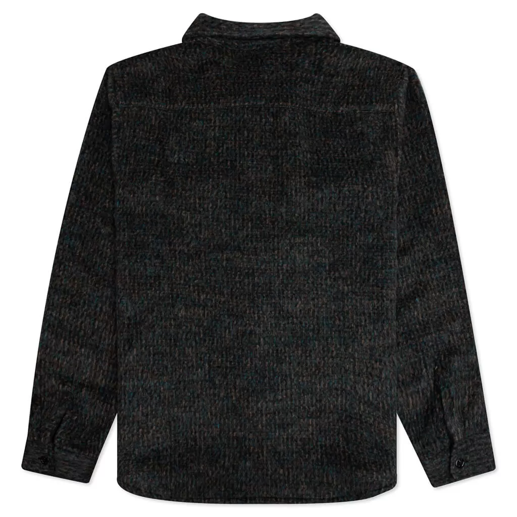 Speckled Wool CPO Shirt - Black