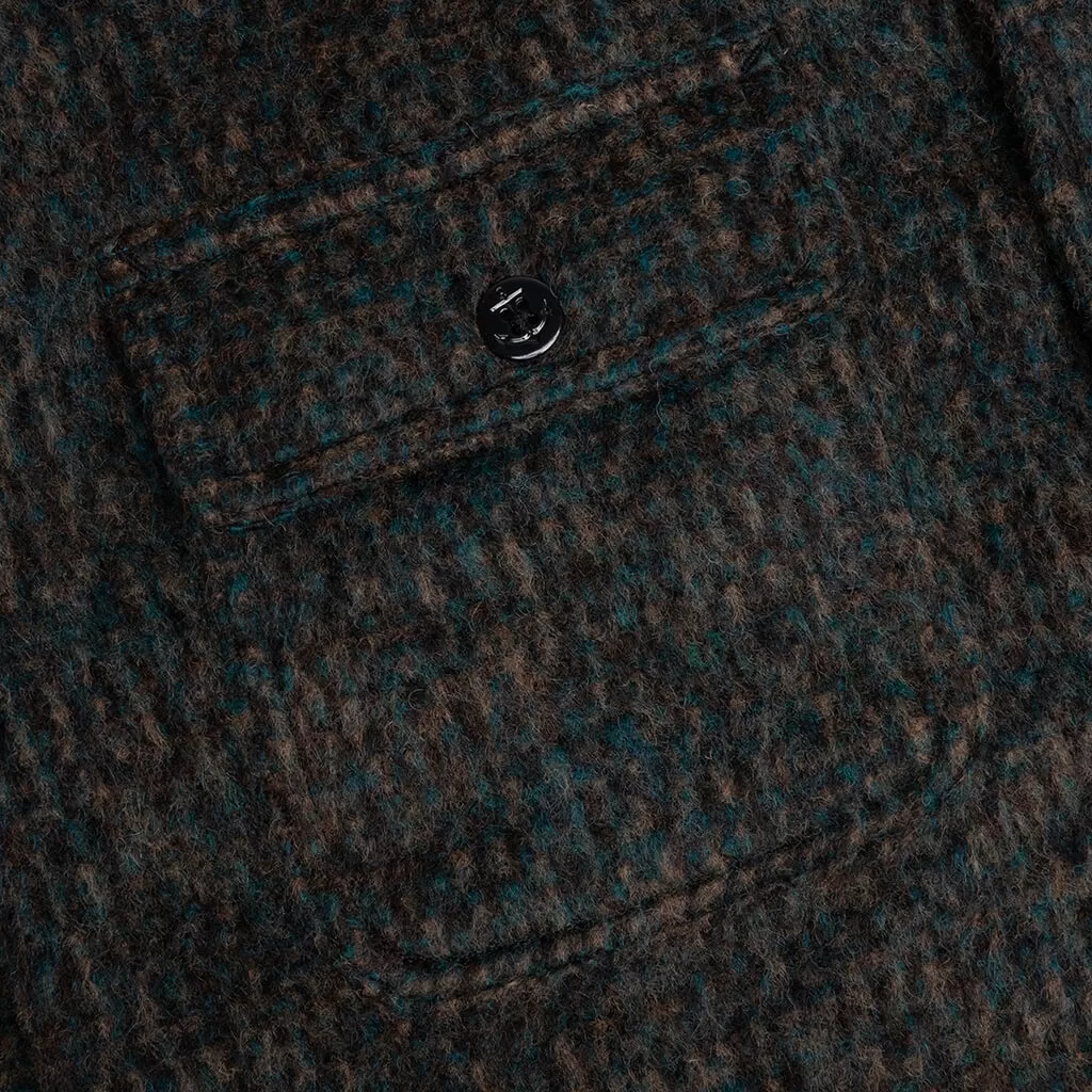 Speckled Wool CPO Shirt - Black