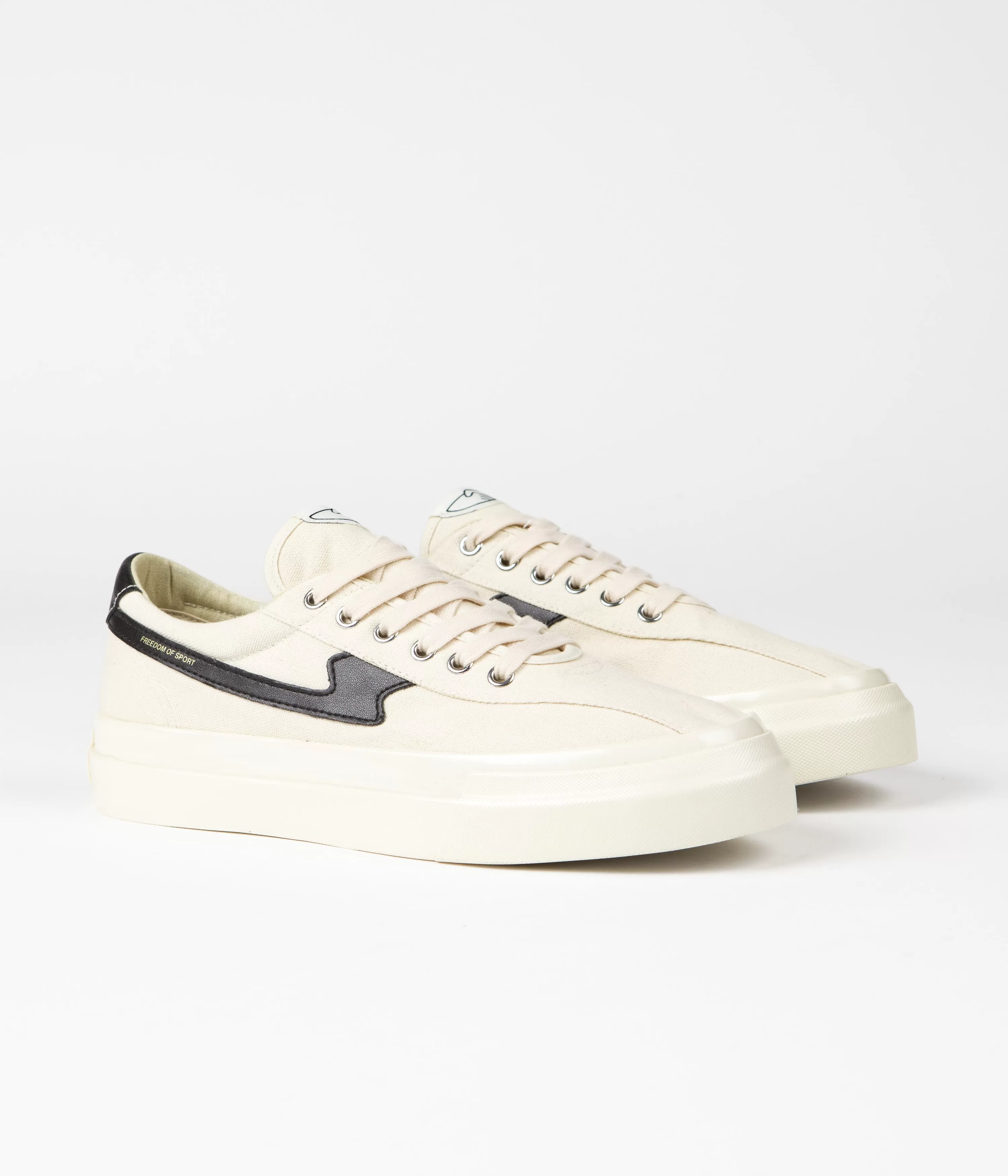 Stepney Workers Club Dellow S-Strike Canvas Shoes - Ecru / Black