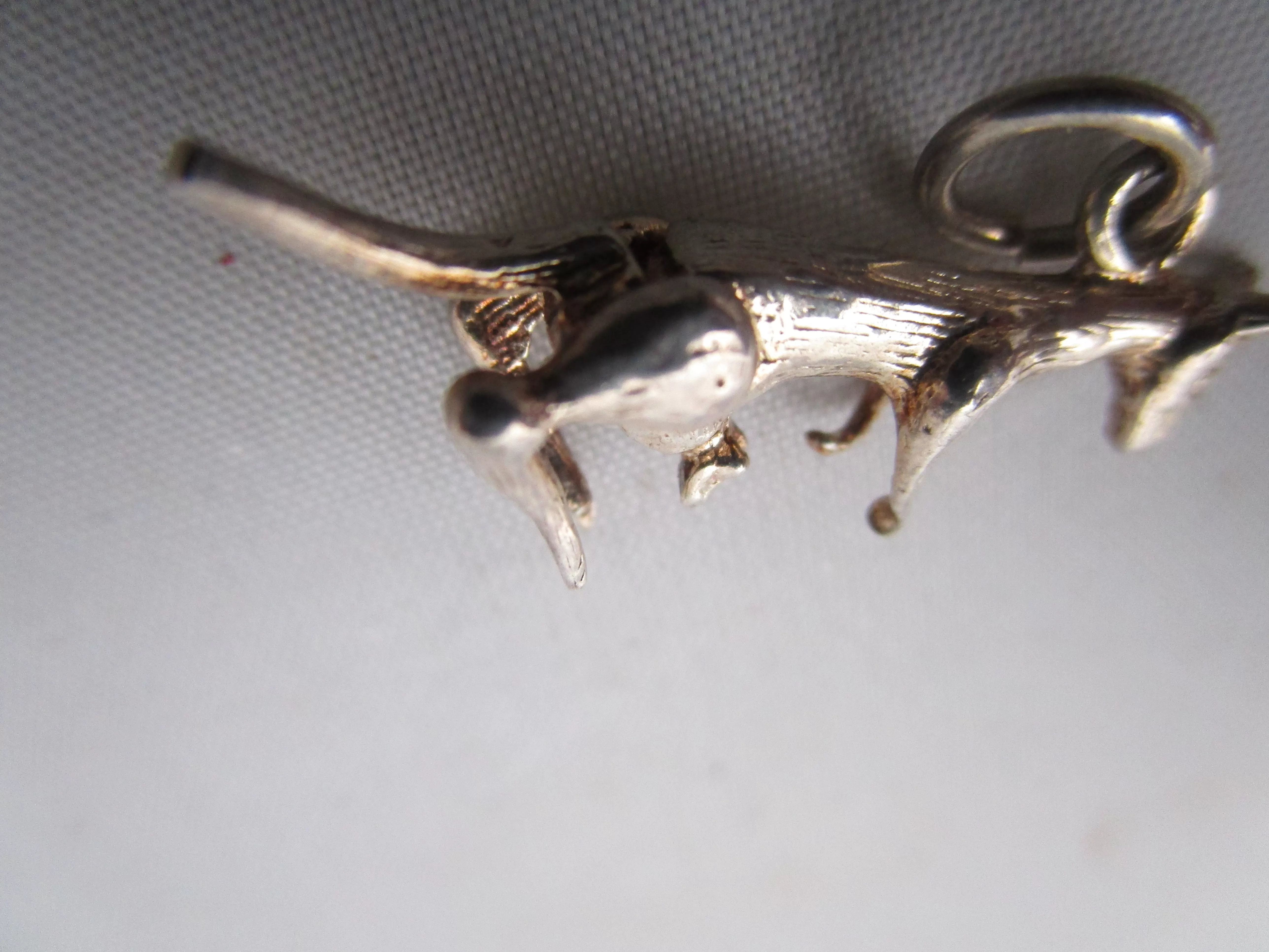 Sterling Silver Articulated Kangaroo With Joey Charm Pendant Vintage c1980