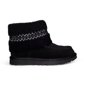 UGG Mini UGG Braid Black Boots - Women's