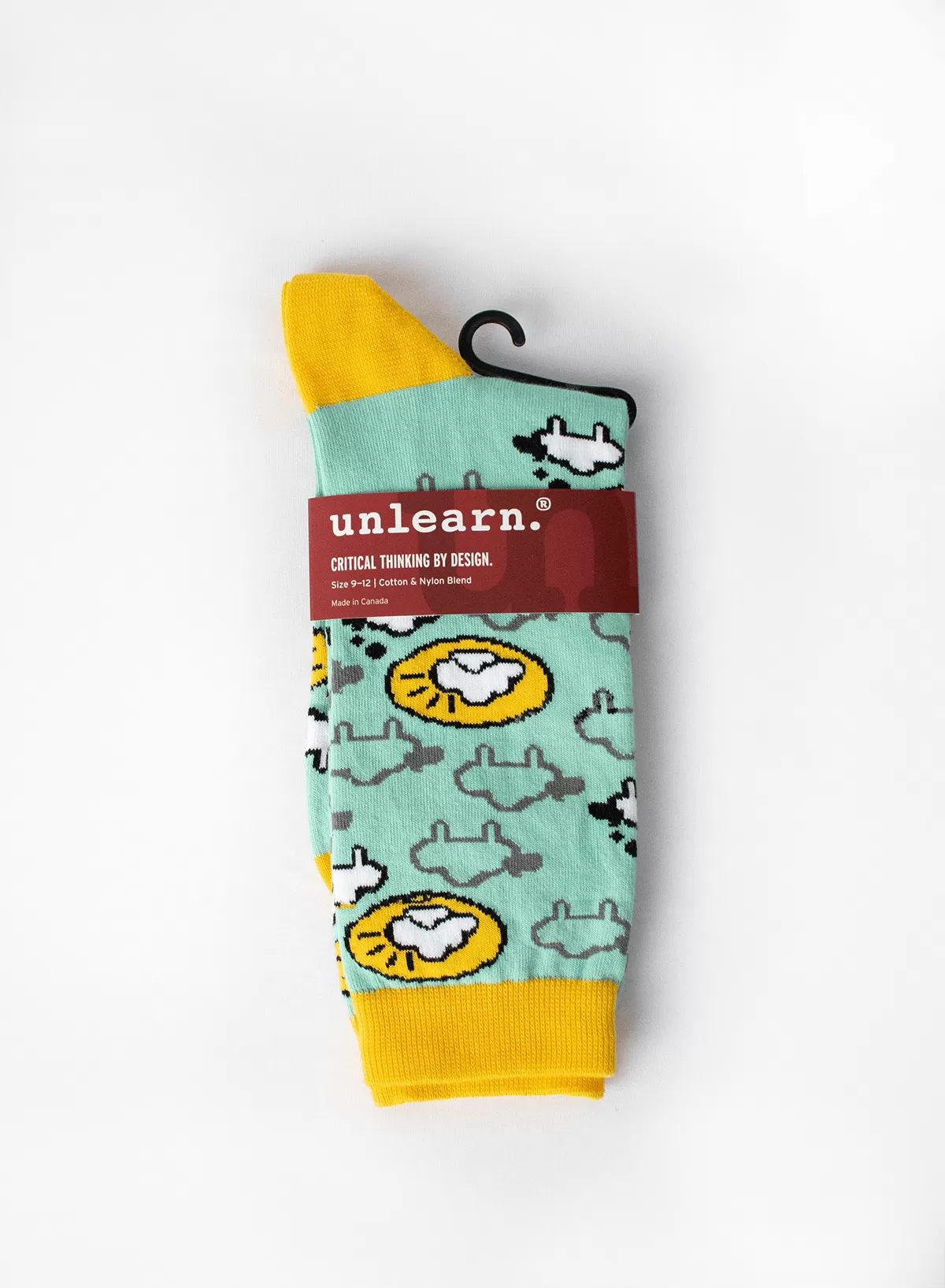 unlearn. Funky Black Sheep Kids Socks