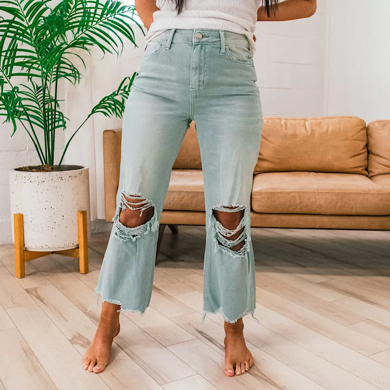 Vervet Cloud 90's Crop Flare Jeans