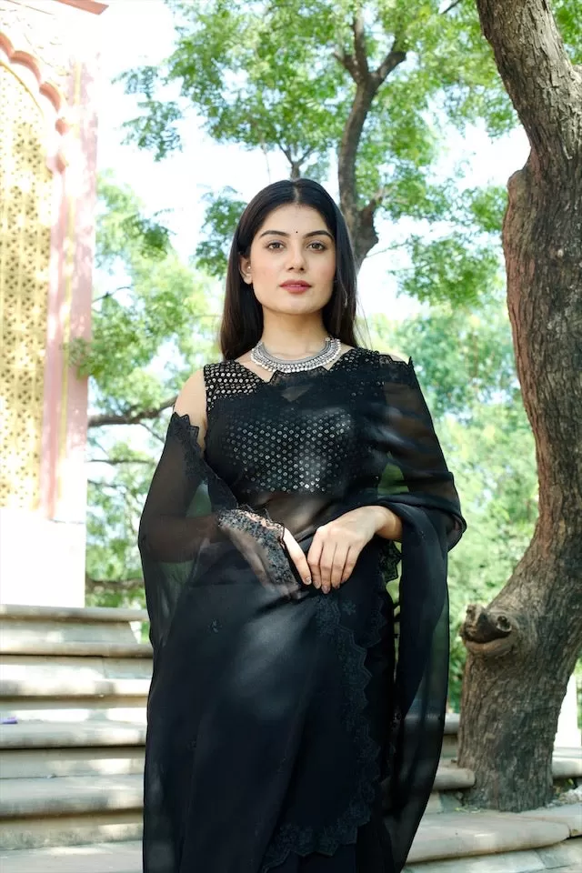 Vienna black saree