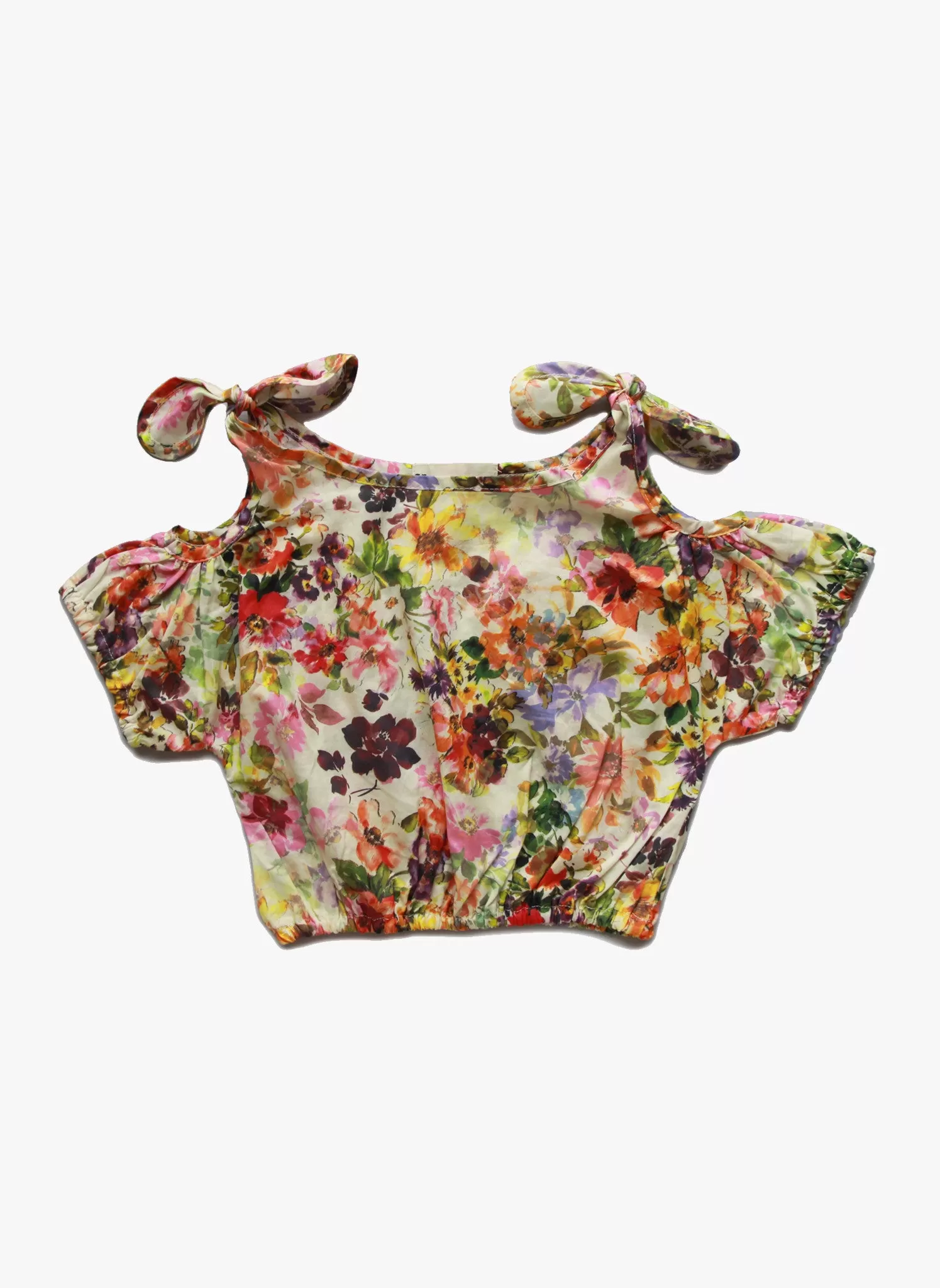 Vierra Rose Kiera Shoulder Tie Top in Spring Blossom