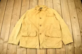 Vintage 1950s LL Bean Canvas Hunting Jacket / Made In USA / Vintage LL Bean / True Vintage / Streetwear / Hunting Jacket / Distressed