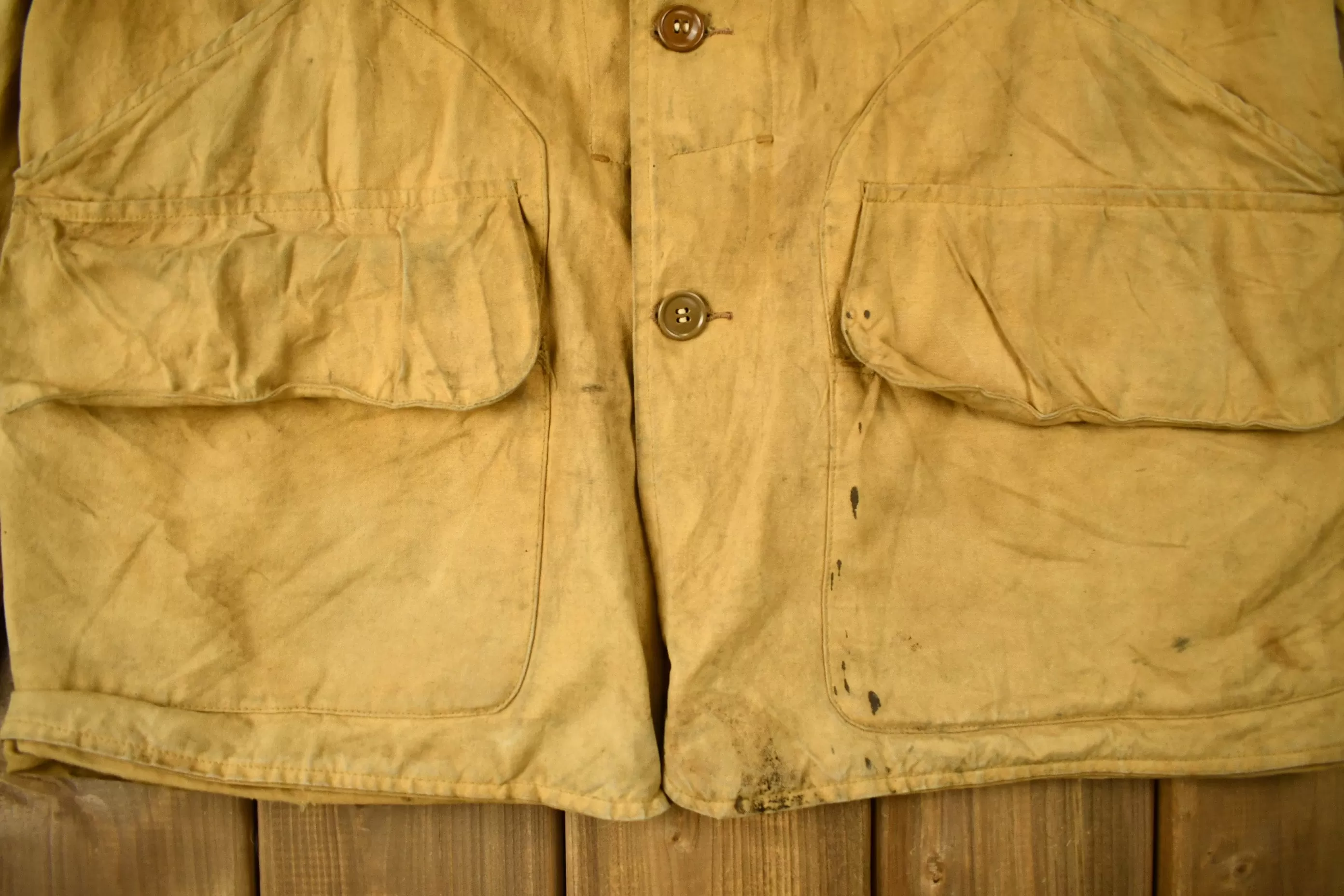 Vintage 1950s LL Bean Canvas Hunting Jacket / Made In USA / Vintage LL Bean / True Vintage / Streetwear / Hunting Jacket / Distressed