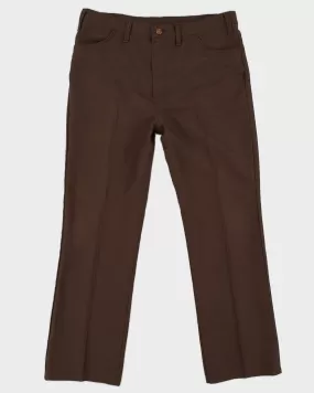 Vintage 70s Brown Wrangler Trousers - W38 L30