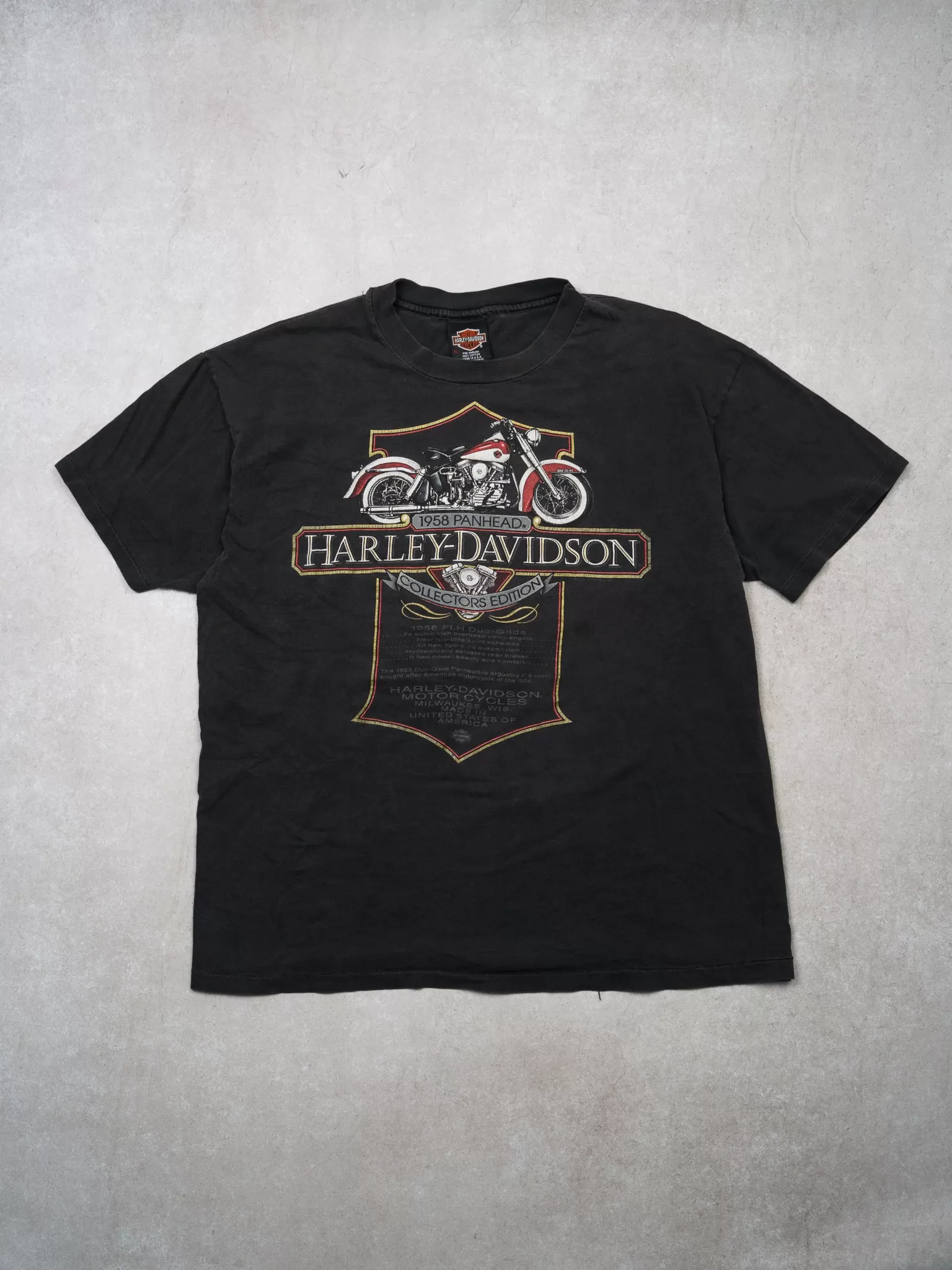 Vintage '87 Washed Grey Harley Davidson SC Tee (L)