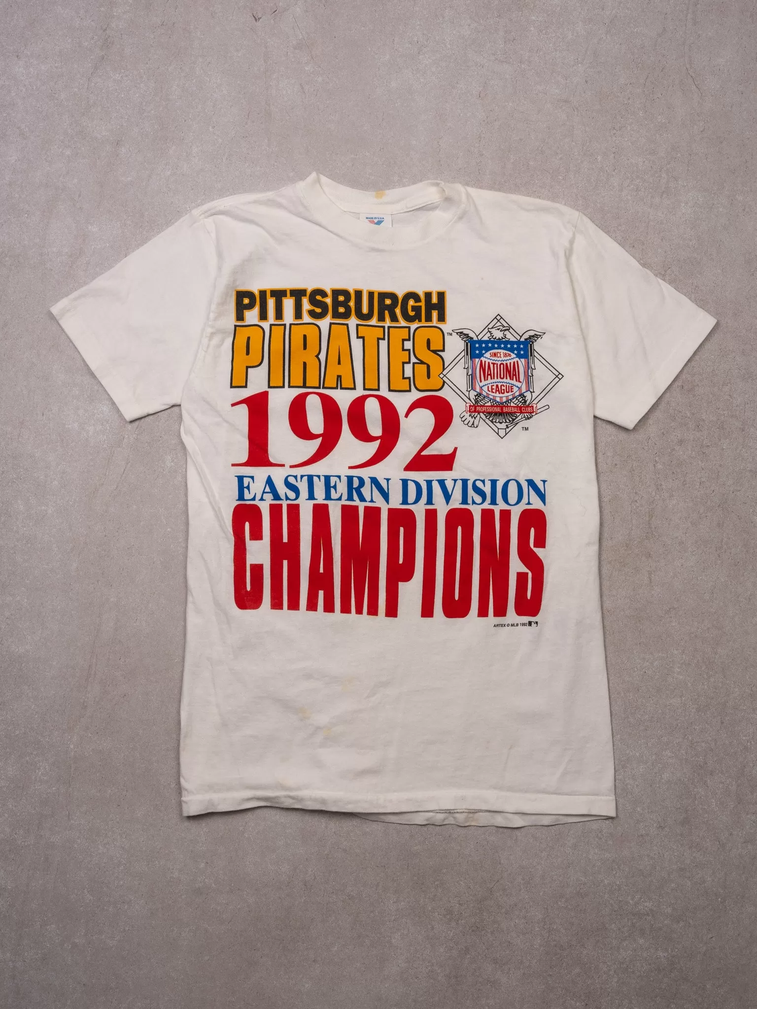 Vintage '92 Pirates Eastern Division Champ Tee (S)