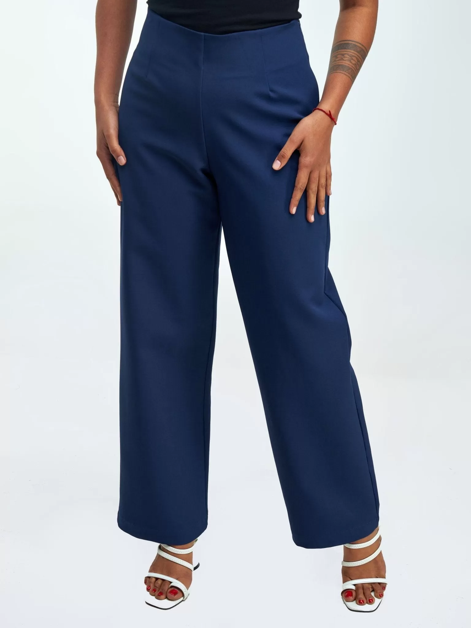 Vivo Taji Straight Leg Pants - Navy Blue