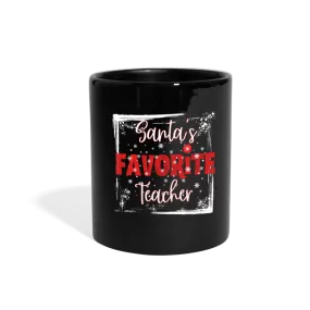 Warm Sips of Holiday Cheer: 'Santa's Favorite Teacher' Ceramic Mug