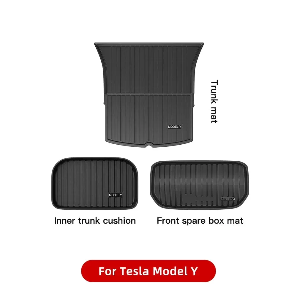 YZ For Tesla Floor Mats Model 3 Y 2021-2023 Car Four Seasons Waterproof Non-slip Floor Mat NEW  TPE Special Car Accessories